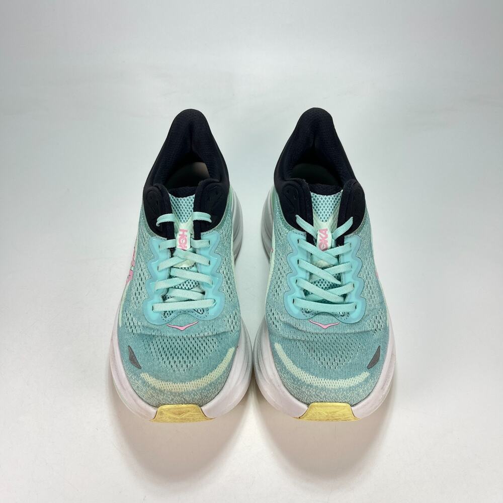 HOKA Bondi 9 Blue Spark Mint Fluorite Running Shoes 1162012 BTF Women's Size 10B - Picture 3 of 10